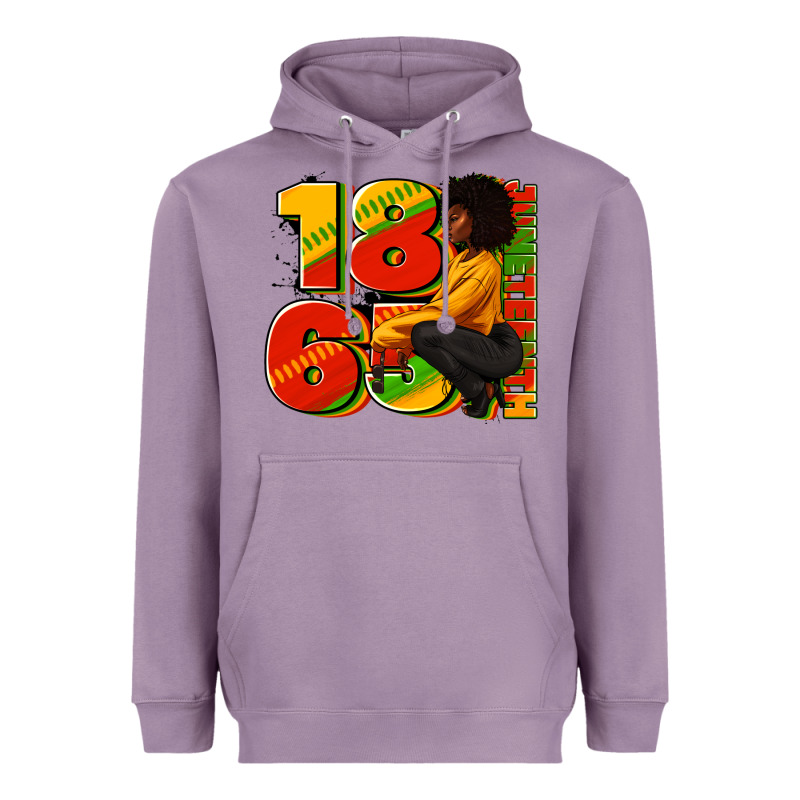 1865 Juneteenth Afro Woman Heavyweight Hoodie by RanaPortraitStore | Teevron