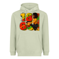 Matcha 1865 Juneteenth afro woman Heavyweight Hoodie - RanaPortraitStore