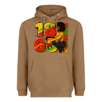 Toasted Coconut 1865 Juneteenth afro woman Heavyweight Hoodie - RanaPortraitStore
