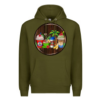 Army Green dominican republic coasters Premium Hoodie - AdoDesignShop