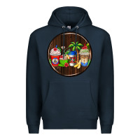 Navy dominican republic coasters Premium Hoodie - AdoDesignShop