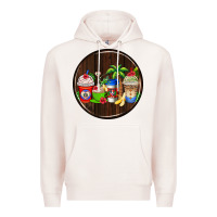 Pale Pink dominican republic coasters Premium Hoodie - AdoDesignShop