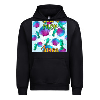 Black seahorse and sea shell seamless pattern Urban Hoodie - BundleAndBundleShop