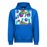 Cobalt seahorse and sea shell seamless pattern Urban Hoodie - BundleAndBundleShop
