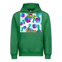 Emerald seahorse and sea shell seamless pattern Urban Hoodie - BundleAndBundleShop