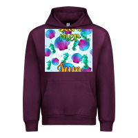 Mauve Wine seahorse and sea shell seamless pattern Urban Hoodie - BundleAndBundleShop