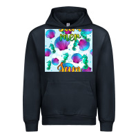 Navy seahorse and sea shell seamless pattern Urban Hoodie - BundleAndBundleShop