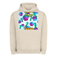 Pigment French Oak seahorse and sea shell seamless pattern Urban Hoodie - BundleAndBundleShop