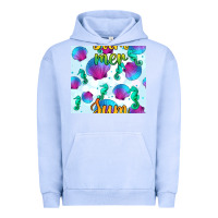 Pigment Grape Ice seahorse and sea shell seamless pattern Urban Hoodie - BundleAndBundleShop