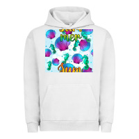 Pigment Lunar Rock seahorse and sea shell seamless pattern Urban Hoodie - BundleAndBundleShop