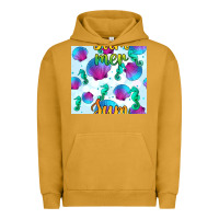 Pigment Peanut Butter seahorse and sea shell seamless pattern Urban Hoodie - BundleAndBundleShop