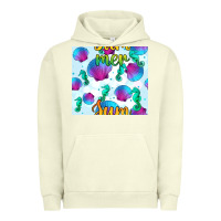 Pigment Pistachio seahorse and sea shell seamless pattern Urban Hoodie - BundleAndBundleShop