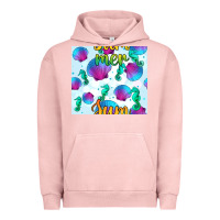 Pigment Salmon seahorse and sea shell seamless pattern Urban Hoodie - BundleAndBundleShop