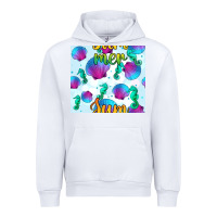 White seahorse and sea shell seamless pattern Urban Hoodie - BundleAndBundleShop