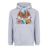 Heather Grey Afro woman nail art Heavyweight Hoodie - RanaPortraitStore