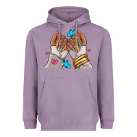 Lavender Afro woman nail art Heavyweight Hoodie - RanaPortraitStore