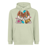 Matcha Afro woman nail art Heavyweight Hoodie - RanaPortraitStore