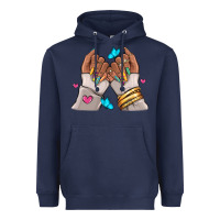 Navy Afro woman nail art Heavyweight Hoodie - RanaPortraitStore