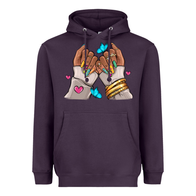 Afro Woman Nail Art Heavyweight Hoodie by RanaPortraitStore | Teevron