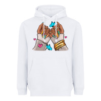 White Afro woman nail art Heavyweight Hoodie - RanaPortraitStore