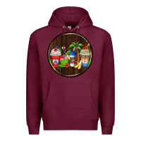 Burgundy dominican republic coasters Premium Hoodie - AdoDesignShop