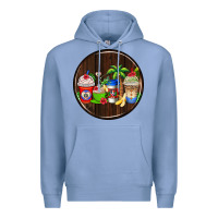 Colony Blue dominican republic coasters Premium Hoodie - AdoDesignShop