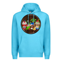 Ocean Blue dominican republic coasters Premium Hoodie - AdoDesignShop