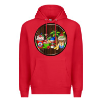 Red dominican republic coasters Premium Hoodie - AdoDesignShop