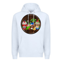 White dominican republic coasters Premium Hoodie - AdoDesignShop
