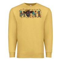 Antique Gold western mini black highland calf Premium Sweatshirt - RanaPortraitStore