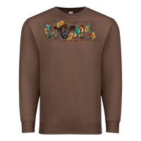 Chestnut western mini black highland calf Premium Sweatshirt - RanaPortraitStore