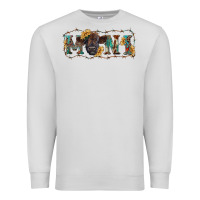 Dove Grey western mini black highland calf Premium Sweatshirt - RanaPortraitStore