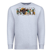 Heather Grey western mini black highland calf Premium Sweatshirt - RanaPortraitStore