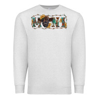 Oatmeal Heather western mini black highland calf Premium Sweatshirt - RanaPortraitStore