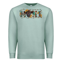 Seafoam western mini black highland calf Premium Sweatshirt - RanaPortraitStore