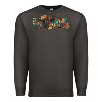 Smoke western mini black highland calf Premium Sweatshirt - RanaPortraitStore