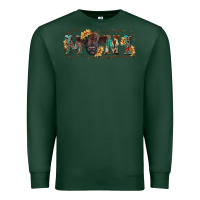 Sports Green western mini black highland calf Premium Sweatshirt - RanaPortraitStore