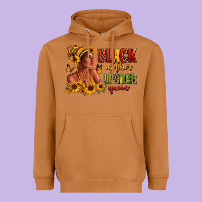Heavyweight Hoodie Afro American black mother leader queen