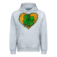 St. Patrick's Day Heart With Shamrock Urban Hoodie | Teevron