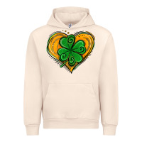 Sandshell St. Patrick's Day Heart with Shamrock Urban Hoodie - Jasminsmagicworld