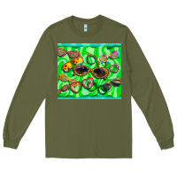 Army Green sunglasses Long Sleeve Tee - BarkalooDesign