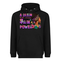 Black A queen will always turn pain into power Heavyweight Hoodie - RanaPortraitStore