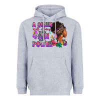 Heather Grey A queen will always turn pain into power Heavyweight Hoodie - RanaPortraitStore