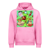 Fuchsia Pink school seamless pattern Urban Hoodie - BundleAndBundleShop