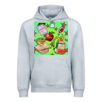 Heather Grey school seamless pattern Urban Hoodie - BundleAndBundleShop