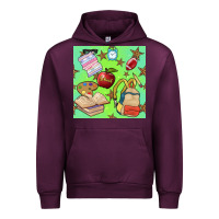 Mauve Wine school seamless pattern Urban Hoodie - BundleAndBundleShop