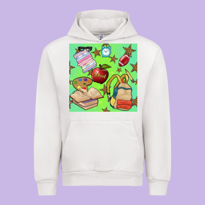 School Seamless Pattern Urban Hoodie Designed By Bundleandbundleshop