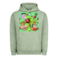 Pigment Oil Green school seamless pattern Urban Hoodie - BundleAndBundleShop