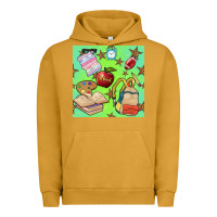 Pigment Peanut Butter school seamless pattern Urban Hoodie - BundleAndBundleShop