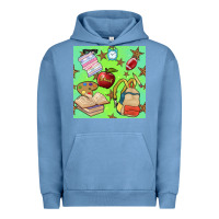 Pigment Pebble Blue school seamless pattern Urban Hoodie - BundleAndBundleShop